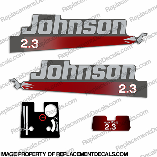 Johnson 2.3hp Work Horse Decal Kit INCR10Aug2021
