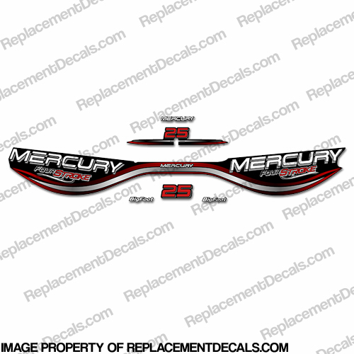 Mercury 25hp Fourstroke Decals - 1998 - 1999 INCR10Aug2021