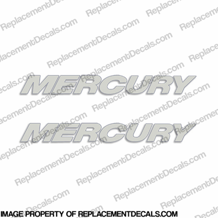MERCURY Decal (Set of 2) - Metallic Silver with Chrome trim INCR10Aug2021