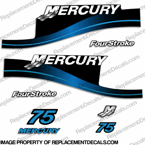 Mercury 75hp Four Stroke Decal Kit (Blue) INCR10Aug2021
