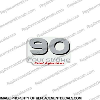 Yamaha Single "90 Fourstroke" Decal - Rear INCR10Aug2021