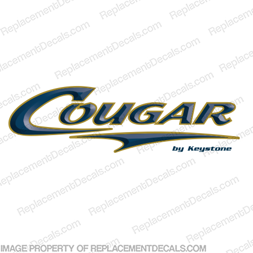 Cougar by Keystone RV Decals Navy/Tan  Cougar, Navy, tan, RV, Trailer, camper, 5th, wheel, caravan, INCR10Aug2021