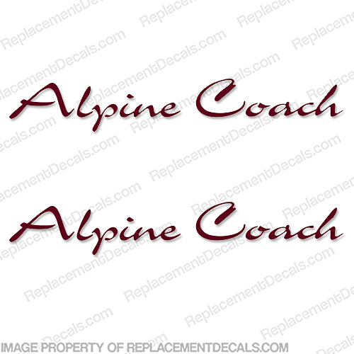 Alpine Coach RV Logo Decals - (Set of 2) Any Color! INCR10Aug2021
