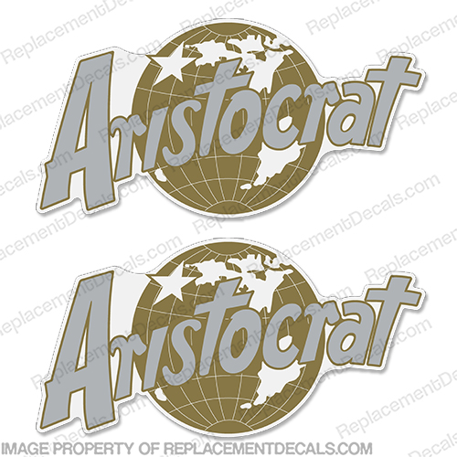 Aristocrat Globe RV Decal Kit (Set of 2) recreational vehicle decals, INCR10Aug2021