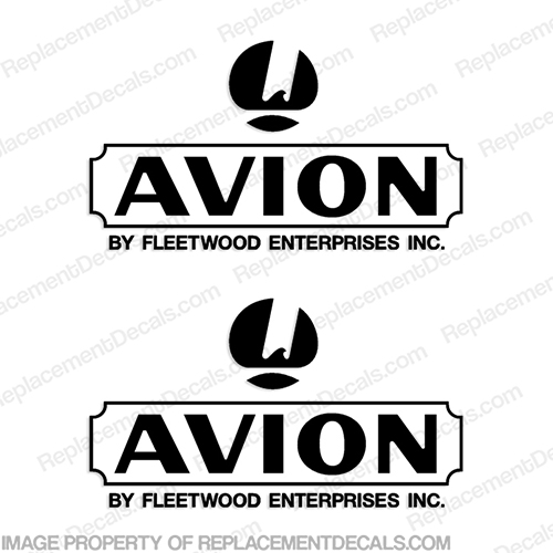 Avion by Fleetwood RV Logo Decals (Set of 2) Any Color! INCR10Aug2021