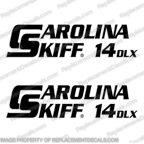 Carolina Skiff 14 DLX Boat Decals - (Set of 2) Any Color!  boat, decals, carolina, skiff, decal, 14, dlx