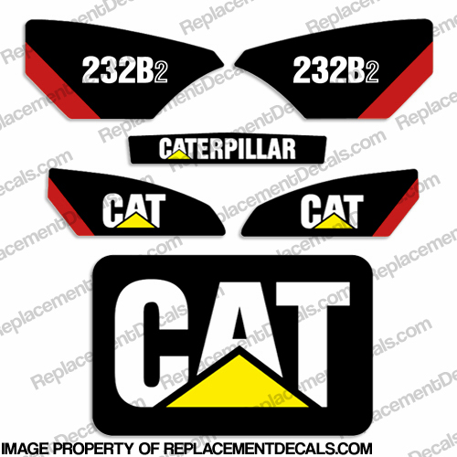 Caterpillar 232B-2 Skid Steer Decal Kit INCR10Aug2021