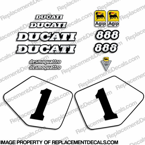 Ducati 888 SP4 Decal Kit with Number Plates INCR10Aug2021