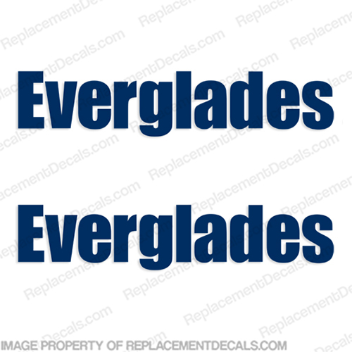 Everglades Boat Logo Decals (Set of 2) - Any Color! INCR10Aug2021