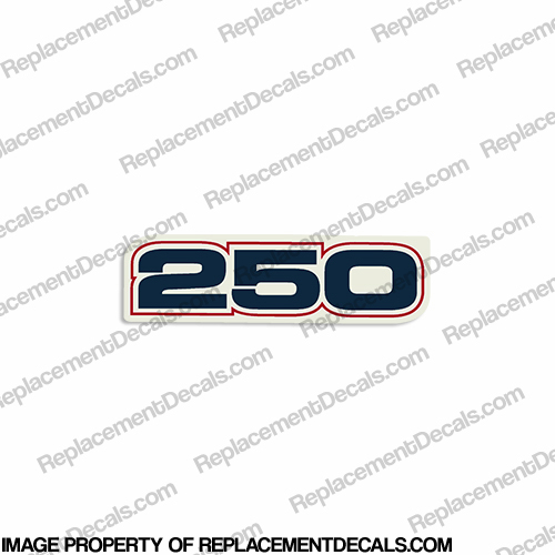 Evinrude Single "250" E-Tec Decal  evinrude, single, number, numbers, decal, sticker, 250, 250hp, 250 hp, etec, e-tec, e tec, 