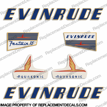 Evinrude 1955 15hp Decal Kit INCR10Aug2021