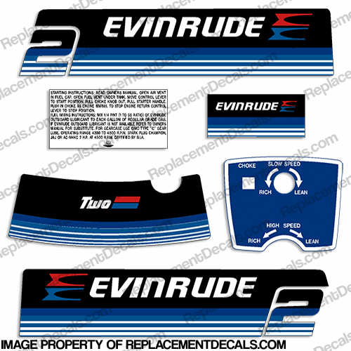 Evinrude 1979 2hp Decal Kit INCR10Aug2021