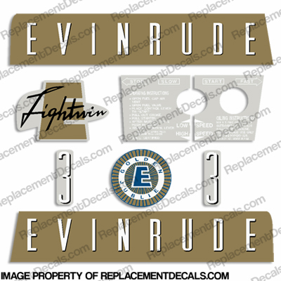 Evinrude 1959 3hp Decal Kit INCR10Aug2021