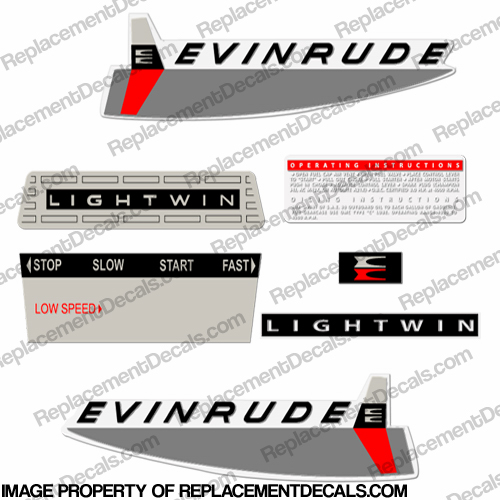 Evinrude 1963 3hp Decal Kit INCR10Aug2021