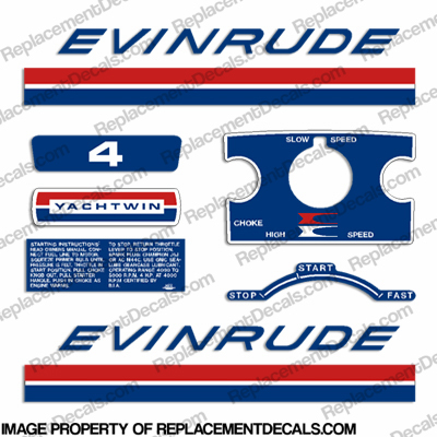 Evinrude 1969 4hp Decal Kit INCR10Aug2021