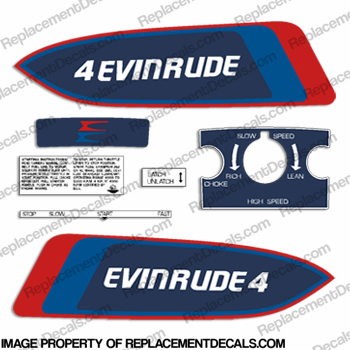 Evinrude 1976 4hp Decal Kit INCR10Aug2021