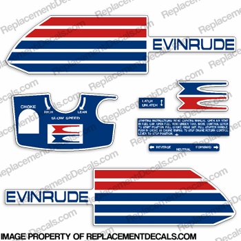 Evinrude 1973 6hp Decal Kit INCR10Aug2021