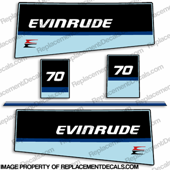 Evinrude 1984 70hp Decal Kit INCR10Aug2021