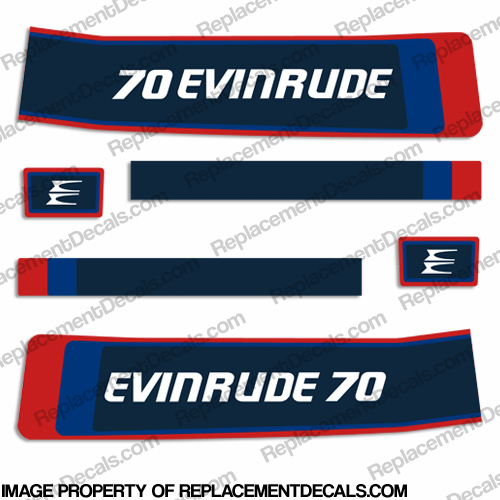 Evinrude 1976 70hp Decal Kit INCR10Aug2021