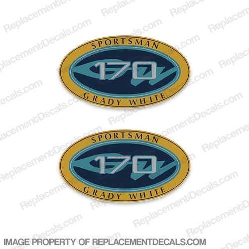 Grady White Sportsman 170 Logo Decals (Set of 2) INCR10Aug2021
