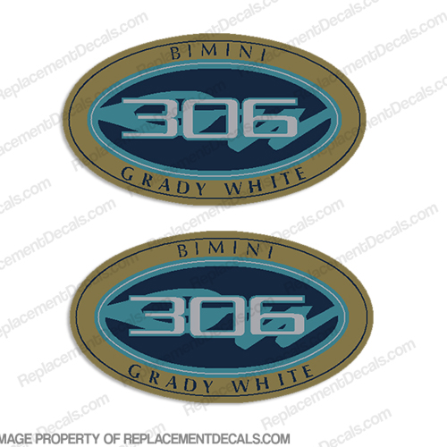 Grady White Bimini 306 Logo Decals (Set of 2) INCR10Aug2021