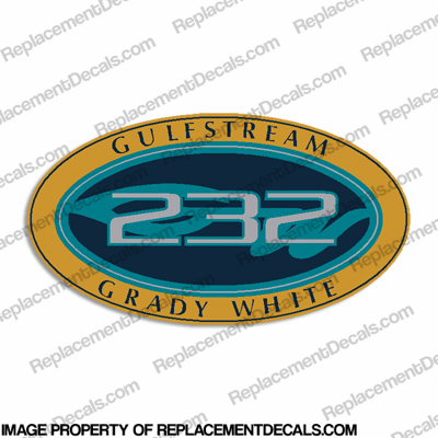 Grady White Gulfstream 232 Logo Decals (Set of 2) INCR10Aug2021