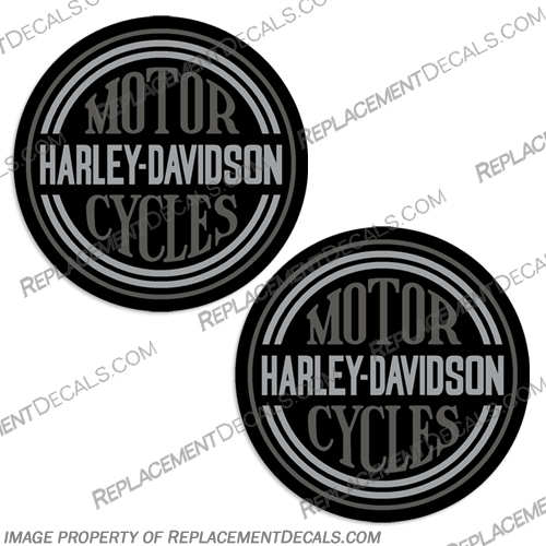Harley Davidson Fat Boy FXWG Dark Grey and Silver Gas Tank Emblem Decals (Set of 2) harley, harley davidson, harleydavidson, harley_davidson_fat_boy_fxwg_1985, grey, silver, fuel, fxwg, fat, boy, emblem, set, of, 2, decals, stickers, 