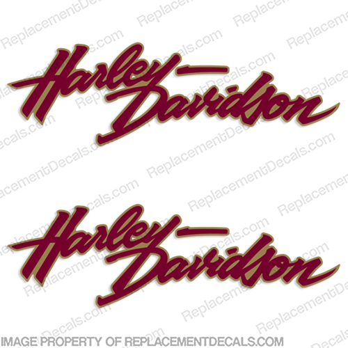 HARLEY-DAVIDSON SPORTSTER CUSTOM DECALS (SET OF 2) TWO COLOR - 2001  harley, davidson, any, color, classic, harley, harley davidson, harleydavidson, 80, cb, low, rider, two, color, custom, sportster, 2001, decals, tank, motor, motorcycle, fuel, stickers, set, of, 2, 