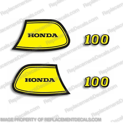 Honda SL100 Decals (Set of 2) - 1972 - 1973 honda, decals, sl100, motorcycle, gas, tank, stickers, 1972