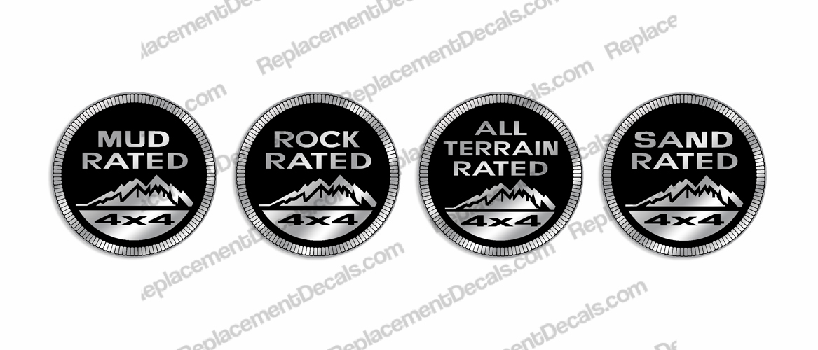 Jeep "Trail Rated 4x4" Decal INCR10Aug2021