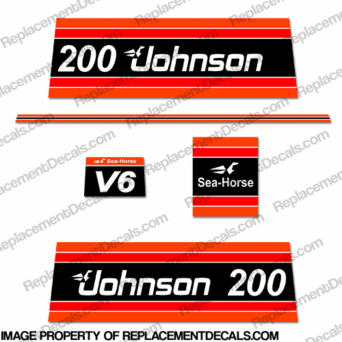 Johnson 1981 200hp V6 Decals INCR10Aug2021