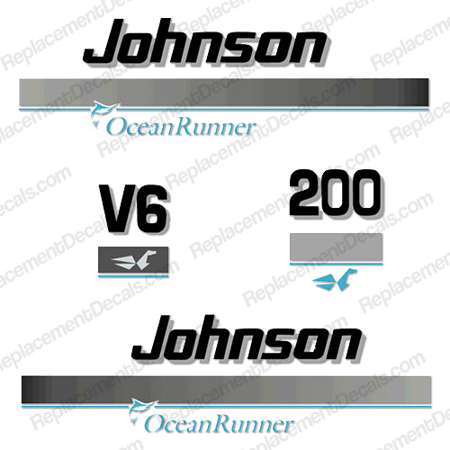 Johnson 200hp OceanRunner Decals ocean runner, ocean-runner, INCR10Aug2021
