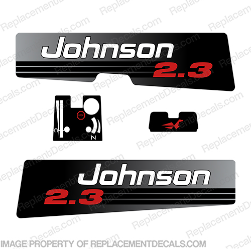 Johnson 2.3hp Decals 1993 - 1994  2.3 hp, 1993, 2.3, 93, 94, 0114896, INCR10Aug2021