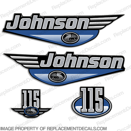 Johnson 115hp Decals 1999 - 2001 (Blue) INCR10Aug2021