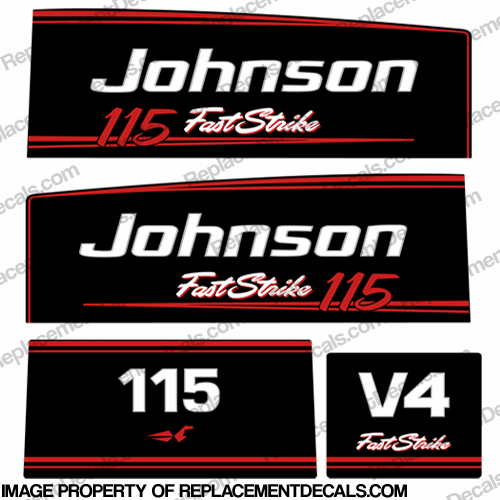 Johnson 115hp V4 Fast Strike Decals faststrike, 115, INCR10Aug2021