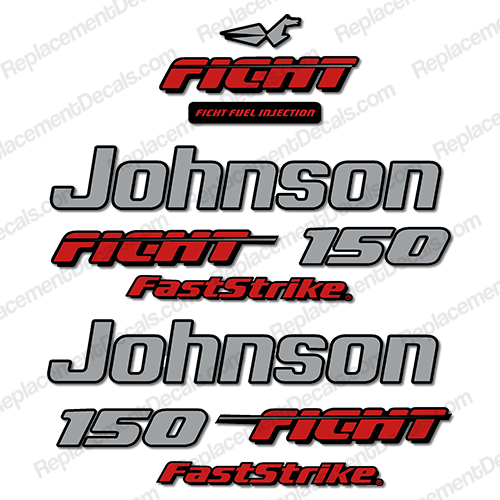 Johnson 150hp FastStrike Ficht Decals 1997 - 1998 Fast Strike, 150, INCR10Aug2021