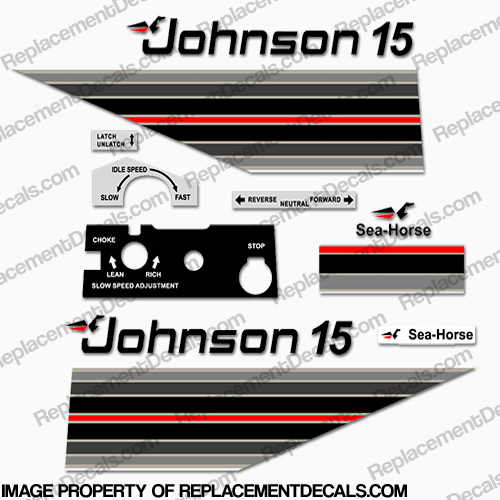 Johnson 1982 15hp Decals INCR10Aug2021