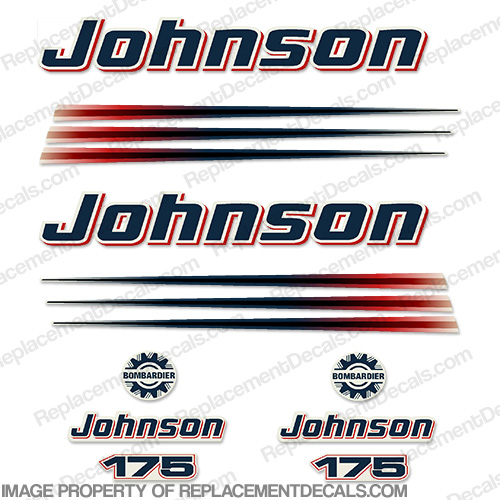 Johnson 175hp Decals 2002 - 2006 INCR10Aug2021