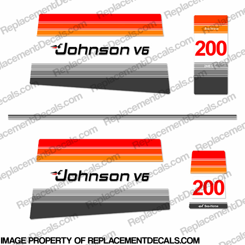 Johnson 1980 200hp Decals INCR10Aug2021