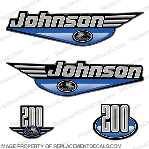 Johnson 200hp Decals 1999 (Blue) INCR10Aug2021