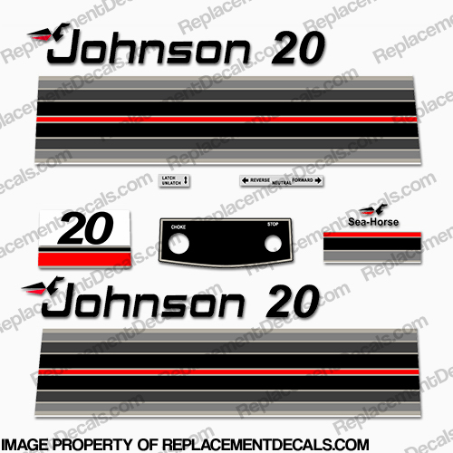 Johnson 1982 20hp Decals INCR10Aug2021