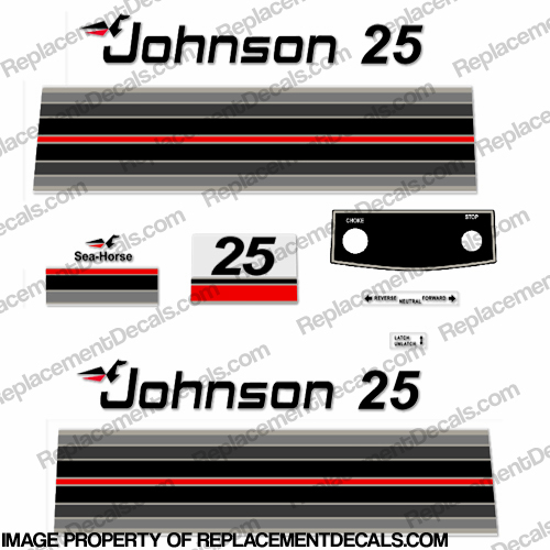 Johnson 1982 25hp Decals INCR10Aug2021