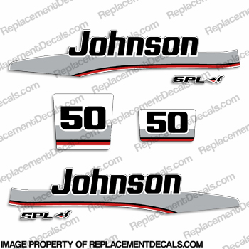Johnson 50hp SPL 1998 Decal Kit johnson, 50, spl, 1998, motor, outboard, engine, decal, decals, stickers, kit, boat