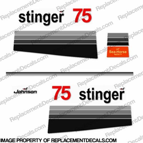 Johnson 1978 75hp Stinger Decals INCR10Aug2021