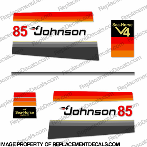Johnson 1978 85hp Decals INCR10Aug2021