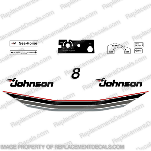 Johnson 8hp Decal Kit - 1985 8, 8 hp, 85, INCR10Aug2021