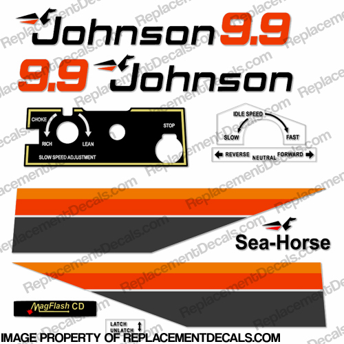 Johnson 1979 9.9hp Decals INCR10Aug2021