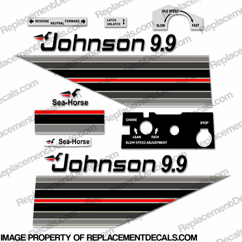 Johnson 1982 9.9hp Decals INCR10Aug2021
