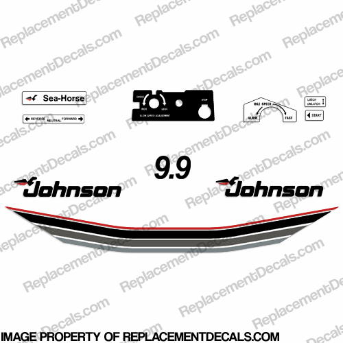 Johnson 1985 9.9hp Decals INCR10Aug2021