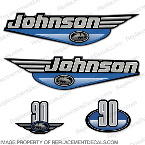Johnson 90hp Decals (Light Blue) - 2000 INCR10Aug2021